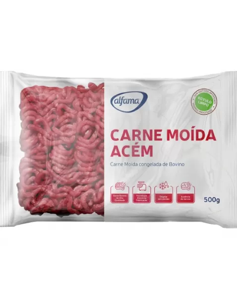 CARNE BOVINA MOIDA ACEM ALFAMA 500 G CX/12