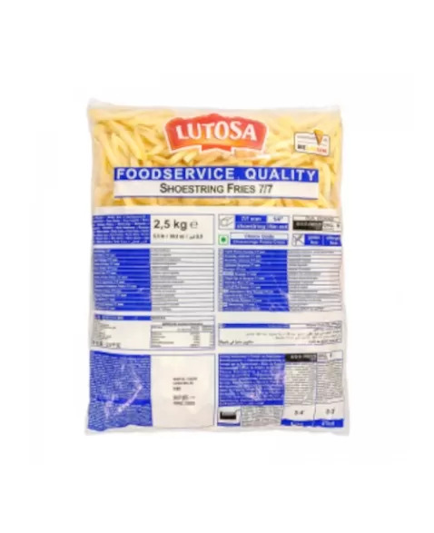 BATATA PALITO 7 MM LUTOSA 2,5 KG CX/04