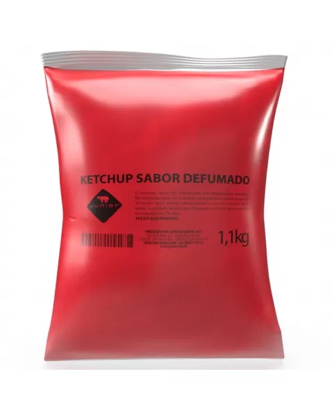 KETCHUP DEFUMADO POUCH 1,1KG JUNIOR CX/5 PCT