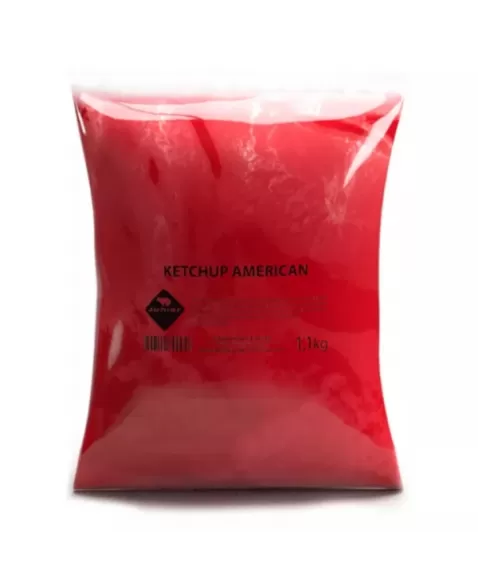 KETCHUP AMERICANO POUCH 1,1KG JUNIOR CX/5 PCT