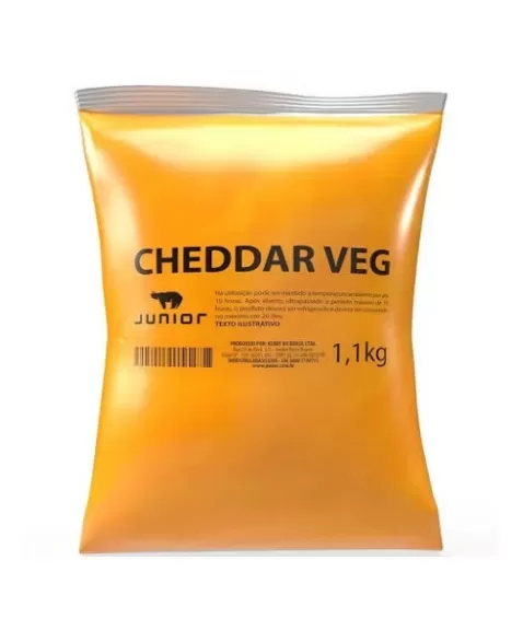 MOLHO CHEDDAR VEGANO POUCH 1,1KG JUNIOR CX/5 PCT