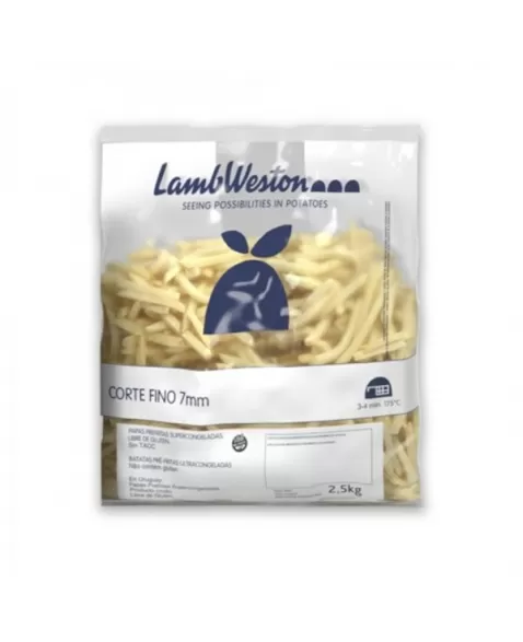 BATATA PALITO 7 MM LAMB WESTON 2,25KG CX/08