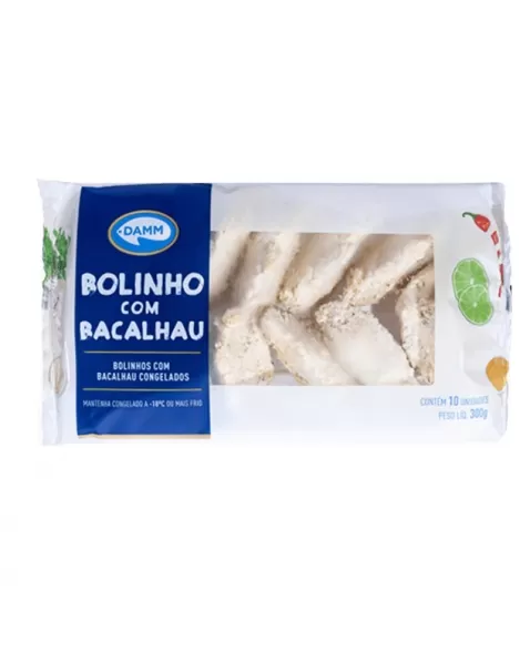 BOLINHO BACALHAU 300G DAMM CX/10 PC