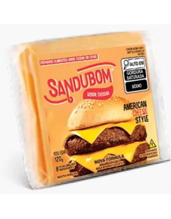 PREP. ALIM. SABOR CHEDDAR SANDUBOM 120G CX/33