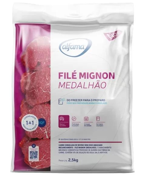 FILE MIGNON BOVINO MEDALHAO 2,5KG ALFAMA CX/04 PCT