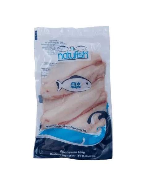 FILE TILAPIA S/PELE 400G NATUFISH CX/50 PCT