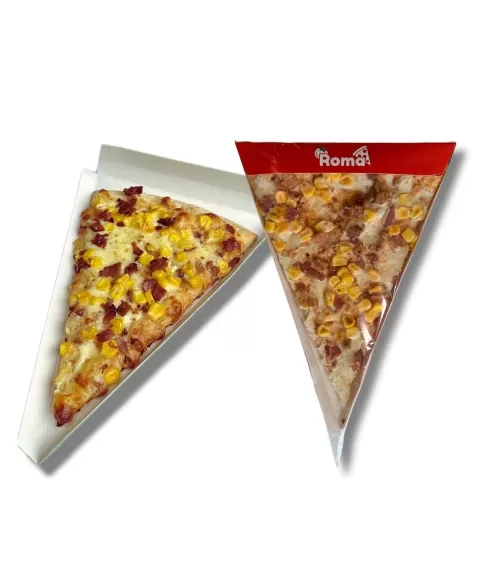 FATIA DE PIZZA MILHO/BACON 160G ROMA PC/1 UN CX/44 PCT