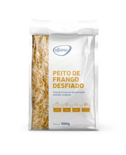 PEITO FRANGO DESFIADO ALFAMA 1 KG CX/06 PCT